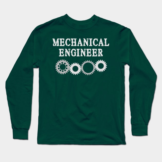 Mechanical Engineer Gears Long Sleeve T-Shirt by Barthol Graphics